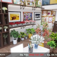 Thiết kế shop hoa tranh Tuấn Hằng- Bắc Ninh